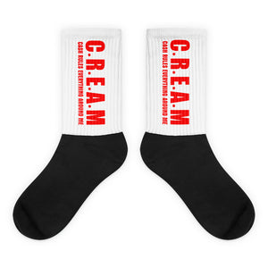 "C.R.E.A.M" Red Socks