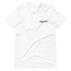 "PRETTY" (Muti-Color Embroidered)  -  Women's Short-Sleeve T-Shirt