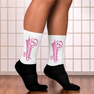 "Blessed Mother League"  Pink Socks